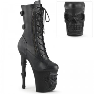 Pleaser Rapture-1047 Vegan Leather レディース ブーツ 黒 | FXRVJPWCEQ