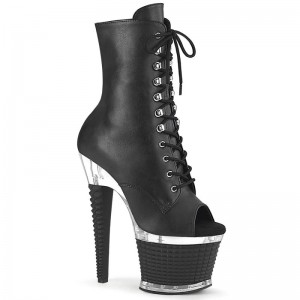 Pleaser Spectator-1021 Vegan Leather レディース ブーツ 黒 | UAHWJPCSLO