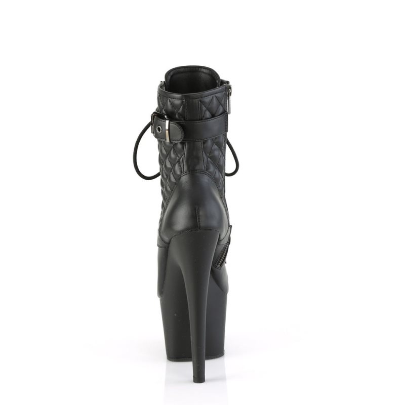 Pleaser Adore-1033 Vegan Leather レディース ブーツ 黒 | DFHXJPVLUD