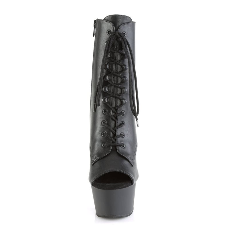 Pleaser Aspire-1021 Vegan Leather レディース ブーツ 黒 | IMAEJPWKCZ