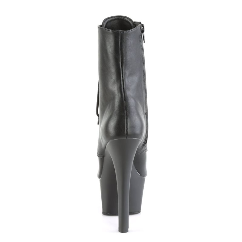 Pleaser Aspire-1021 Vegan Leather レディース ブーツ 黒 | IMAEJPWKCZ