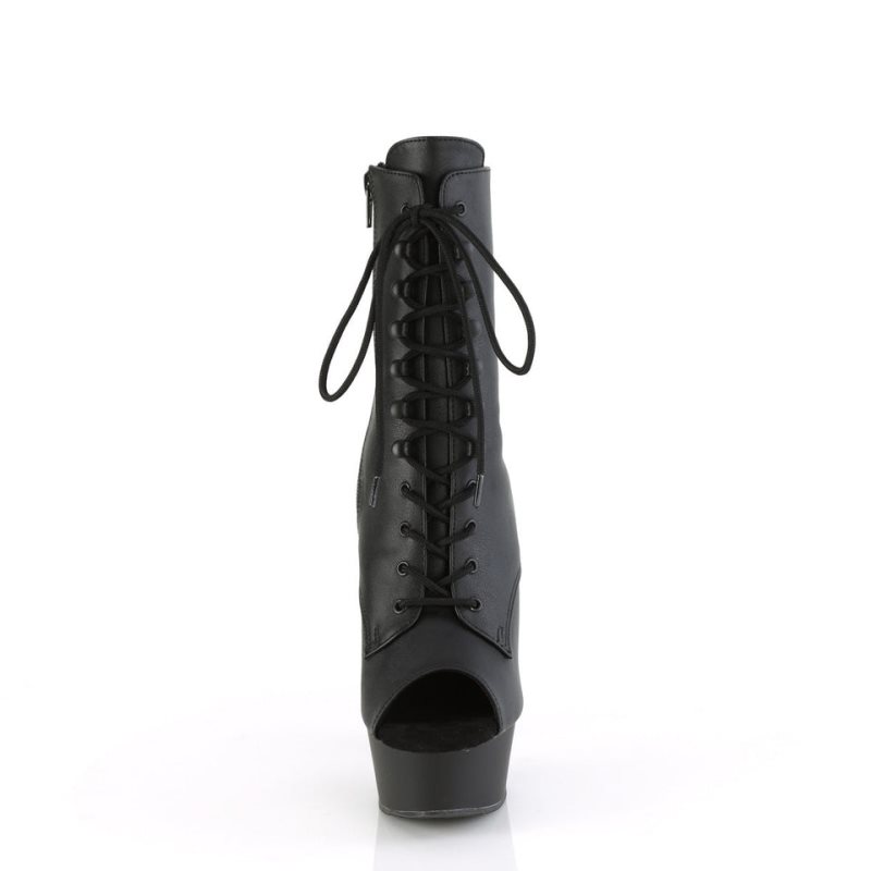 Pleaser Delight-1021 Vegan Leather レディース ブーツ 黒 | KSVEJPYAST