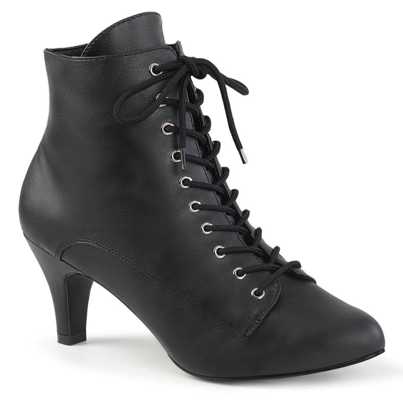 Pleaser Divine-1020 Vegan Leather レディース ブーツ 黒 | NIGZJPIWDF