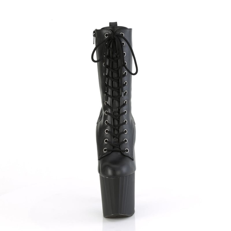 Pleaser Enchant-1040 Vegan Leather レディース ブーツ 黒 | MSENJPTGVI