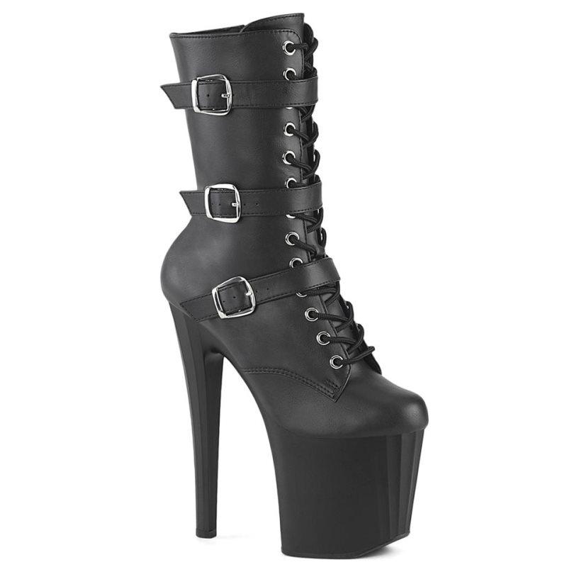 Pleaser Enchant-1043 Vegan Leather レディース ブーツ 黒 | GSATJPVCKX