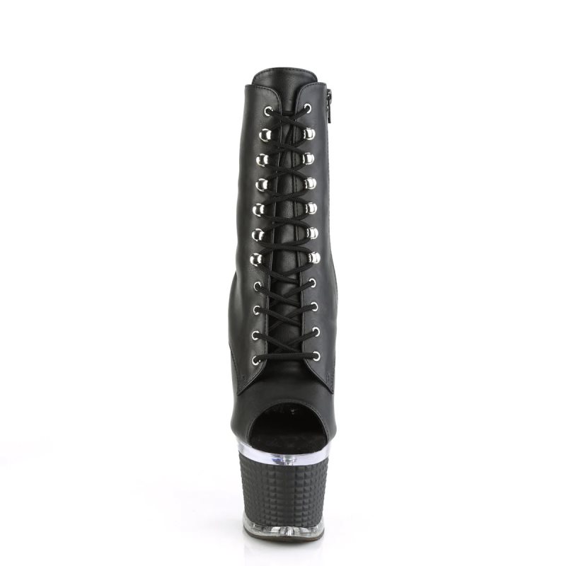 Pleaser Spectator-1021 Vegan Leather レディース ブーツ 黒 | UAHWJPCSLO